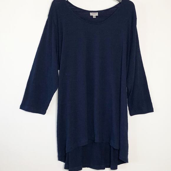 Avenue 26 |28 Tunic Top Blue Stretchy Scoop Neck Soft Textured - Picture 1 of 4
